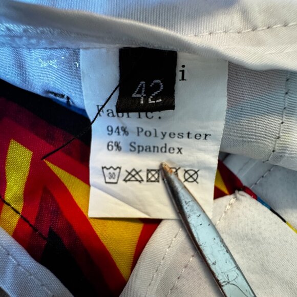 Hreski Golf Shorts Mens Size 42 Multicolor Crazy Loud All Over Print Performance - Picture 9 of 11